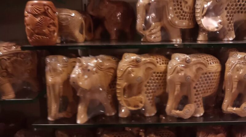 Bulk Stock of Wooden Carved & Undercut Elephant Statues in ready stock @ Handicraftsinindia.in